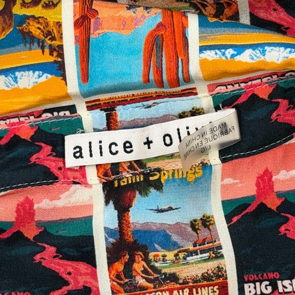 Alice + Olivia willa western postcard Button Down Shirt - Picture 10 of 12